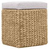 Bench with 2 Ottomans Seagrass Grey - Side View