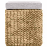 Bench with 2 Ottomans Seagrass Grey