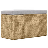 Bench with 2 Ottomans Seagrass Grey - Rear View