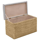 Bench with 2 Ottomans Seagrass Grey - Low Angle