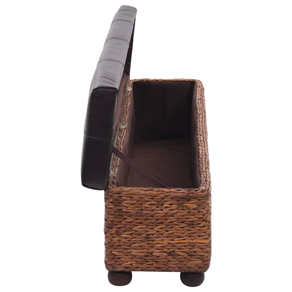 Bench Seagrass 140x29x36 Cm Brown