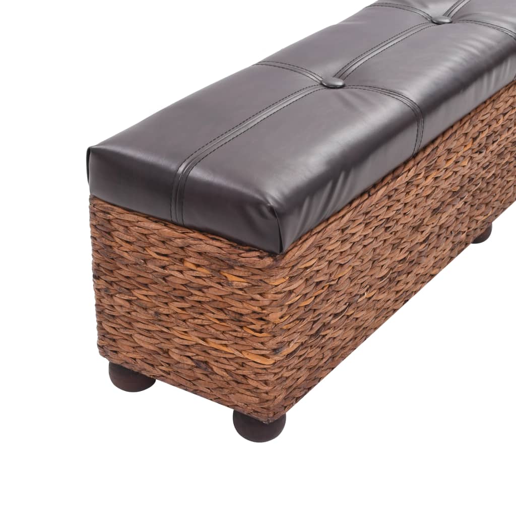 Bench Seagrass 140x29x36 Cm Brown