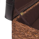Bench Seagrass 140x29x36 Cm Brown - Rear View