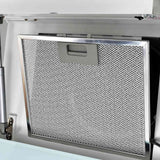 Wall Mounted Range Hood Stainless Steel 756 m³/h 60 cm White - 45-Degree Angle