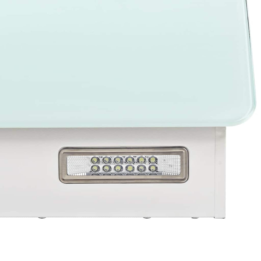 Wall Mounted Range Hood Stainless Steel 756 m³/h 60 cm White