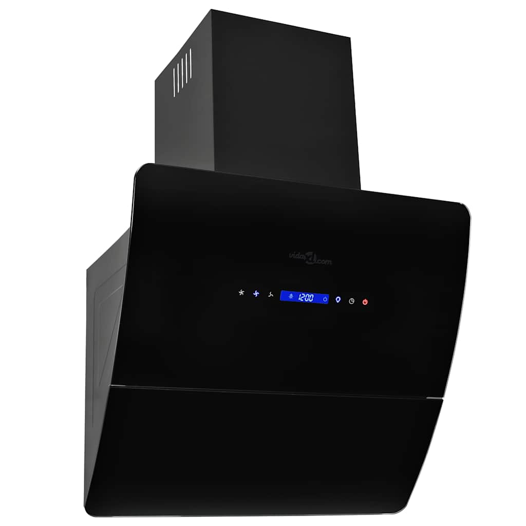 Wall Mounted Range Hood Stainless Steel 756 m?/h 60 cm Black