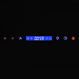 Wall Mounted Range Hood Stainless Steel 756 m³/h 60 cm Black - Top-Down View