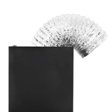 Wall Mounted Range Hood Stainless Steel 756 m³/h 60 cm Black - Low Angle