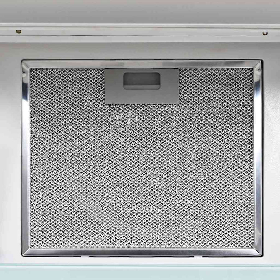 Wall Mounted Range Hood Stainless Steel 756 m?/h 90 cm White