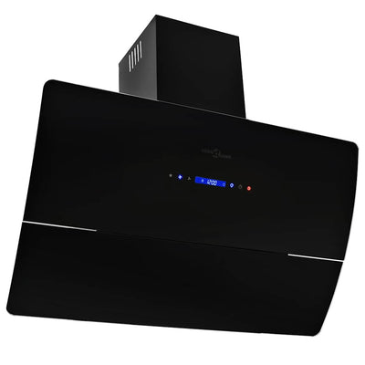 Wall Mounted Range Hood Stainless Steel 756 m?/h 90 cm Black