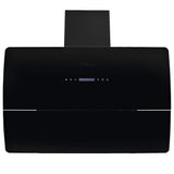 Wall Mounted Range Hood Stainless Steel 756 m³/h 90 cm Black - Front View