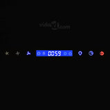 Wall Mounted Range Hood Stainless Steel 756 m³/h 90 cm Black - Top-Down View