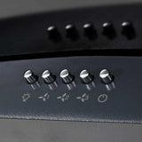 Wall Mounted Range Hood Stainless Steel 756 m³/h 90 cm Black - Rear View