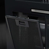 Wall Mounted Range Hood Stainless Steel 756 m³/h 90 cm Black - Close-Up Angle