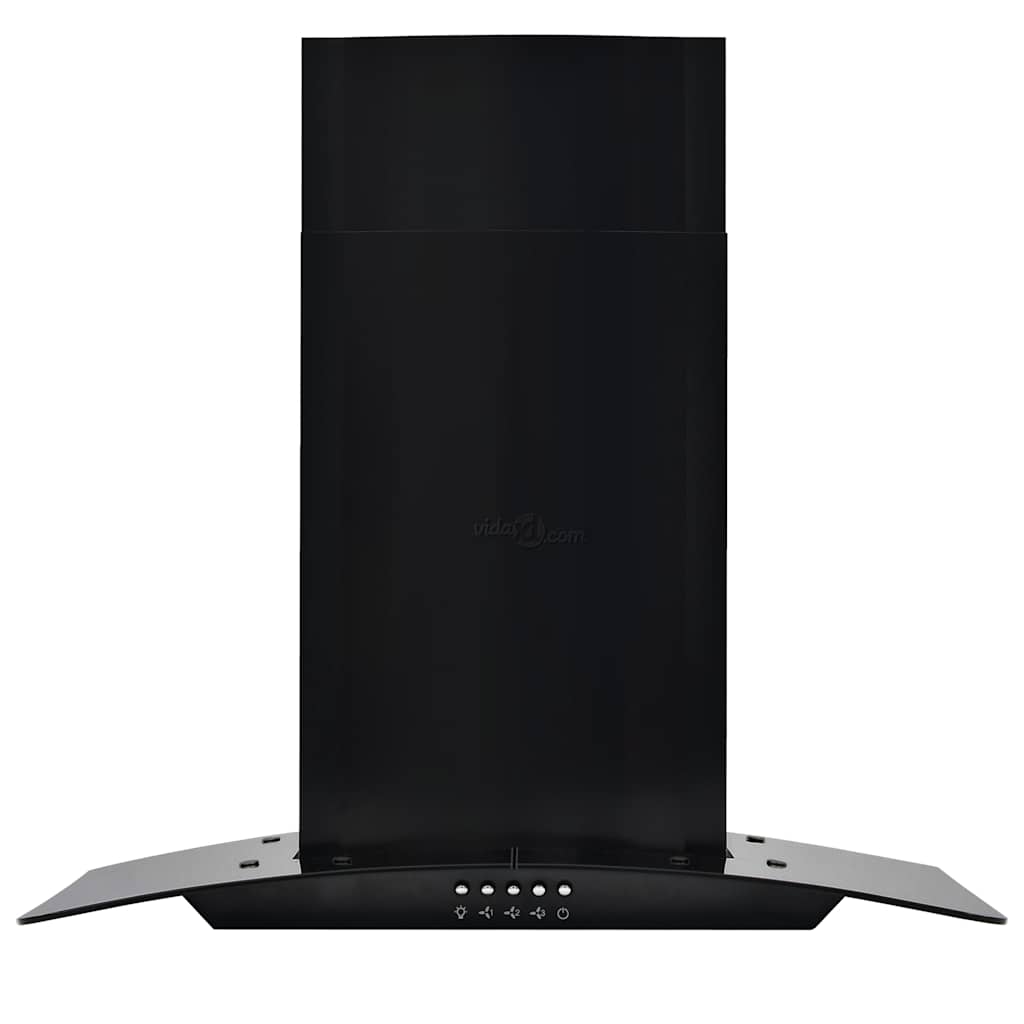 Wall Mounted Range Hood Stainless Steel 756 m³/h 60 cm Black