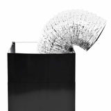 Wall Mounted Range Hood Stainless Steel 756 m³/h 60 cm Black - Low Angle