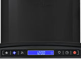 Wall Mounted Range Hood Stainless Steel 756 m³/h 60 cm Black