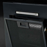 Wall Mounted Range Hood Stainless Steel 756 m³/h 60 cm Black - Low Angle
