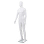 Full Body Male Mannequin with Glass Base Glossy White 185 cm