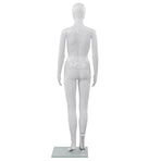 Full Body Female Mannequin with Glass Base Glossy White 175 cm