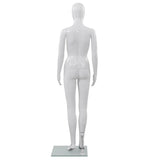 Full Body Female Mannequin with Glass Base Glossy White 175 cm - Top-Down View