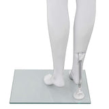 Full Body Female Mannequin with Glass Base Glossy White 175 cm - Rear View