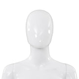 Full Body Female Mannequin with Glass Base Glossy White 175 cm - Low Angle