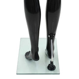 Full Body Female Mannequin with Glass Base Glossy Black 175 cm - Rear View