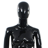 Full Body Female Mannequin with Glass Base Glossy Black 175 cm - Close-Up Angle