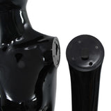 Full Body Female Mannequin with Glass Base Glossy Black 175 cm - Extra Image