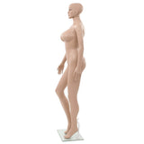 Sexy Female Mannequin with Glass Base Beige 180 cm - Side View