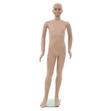 Full Body Child Mannequin with Glass Base Beige 140 cm