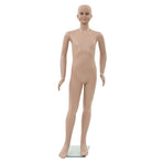 Full Body Child Mannequin with Glass Base Beige 140 cm