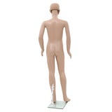 Full Body Child Mannequin with Glass Base Beige 140 cm - Top-Down View
