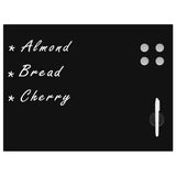 Wall Mounted Magnetic Blackboard Glass 80x60 cm - Front View