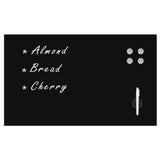 Wall Mounted Magnetic Blackboard Glass 100x60 cm - Front View