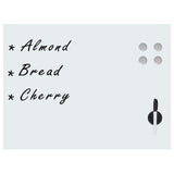Wall Mounted Magnetic Whiteboard Glass 80x60 cm