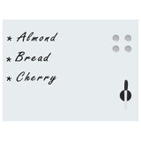 Wall Mounted Magnetic Whiteboard Glass 80x60 cm - Front View