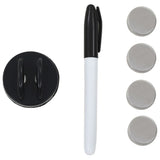 Wall Mounted Magnetic Whiteboard Glass 80x60 cm - Top-Down View