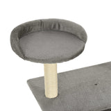 Cat Tree with Sisal Scratching Posts 95 cm Grey - 45-Degree Angle