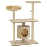 Cat Tree with Sisal Scratching Posts 95 cm Beige