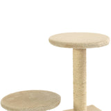 Cat Tree with Sisal Scratching Posts 60 cm Beige - Rear View