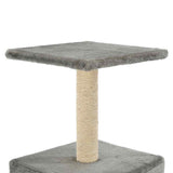 Cat Tree with Sisal Scratching Post 55 cm Grey - 45-Degree Angle