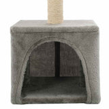 Cat Tree with Sisal Scratching Post 55 cm Grey - Rear View