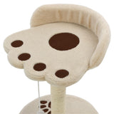 Cat Tree with Sisal Scratching Post 40 cm Beige and Brown