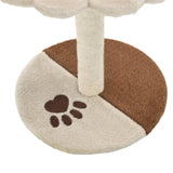 Cat Tree with Sisal Scratching Post 40 cm Beige and Brown - 45-Degree Angle