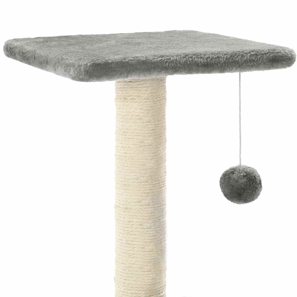 Cat Tree with Sisal Scratching Posts 65 cm Grey