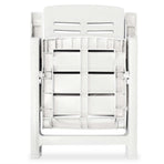 Reclining Folding Chairs 6 pcs Plastic White