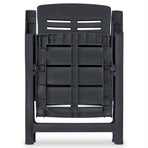 Reclining Folding Chairs 4 pcs Plastic Anthracite