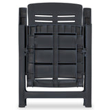 Reclining Garden Chairs 4 pcs Plastic Anthracite - Rear View